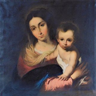 FINE European Old Master Madonna & Child Painting