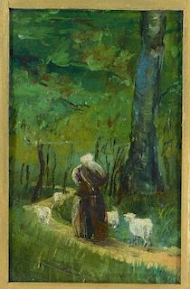 A. G. Duncan Impressionist Shepard Genre Painting