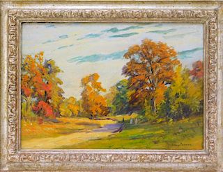 Stacy Tolman Impressionist Fall Landscape Painting