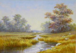 Hugo Possner California Marsh Landscape Painting
