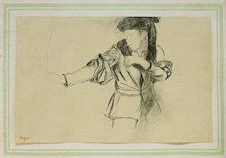 Edgar Degas Lithograph of Young Archer Boy