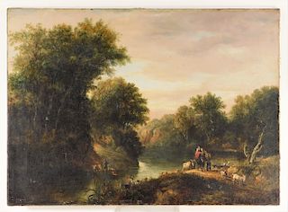 European Romanticist Pastoral Landscape Painting