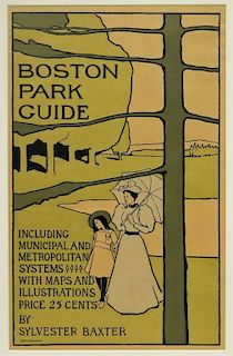 Charles Herbert Woodbury Boston Park Guide Poster