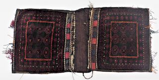 Antique Persian Saddle Bag Bag Face Carpet Rug