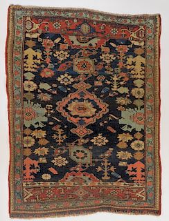 1900 Persian Bidjar Oriental Geometric Carpet Rug