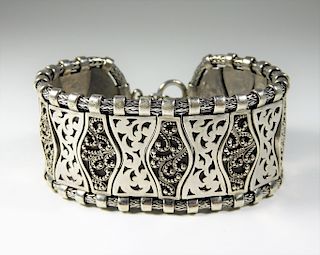 FINE Arabesque Moorish Sterling Silver Bracelet