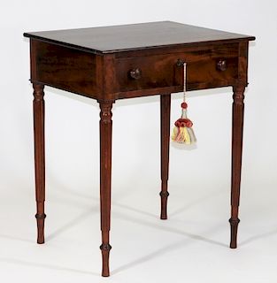 New England Flame Mahogany One Drawer Work Stand