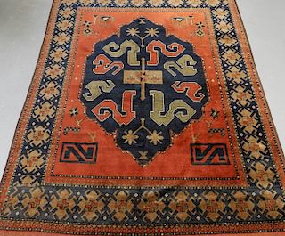 Persian Oriental Geometric Cloud Band Carpet Rug