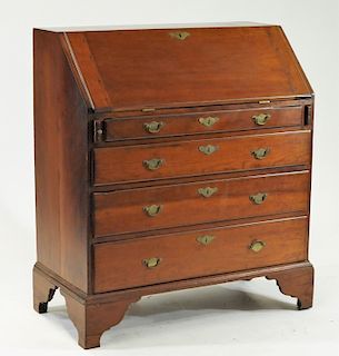 1769 New England Chippendale Slant Front Desk
