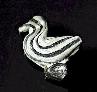Romano-Egyptian Glass Bead - Duck Form