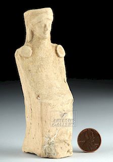 Archaic Greek Terracotta Seated Goddess