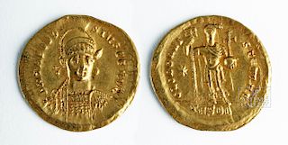 Roman Theodosius II Gold Solidus, 4.2 grams