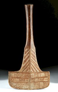 19th C. Fijian Wooden War Club - Rare Form