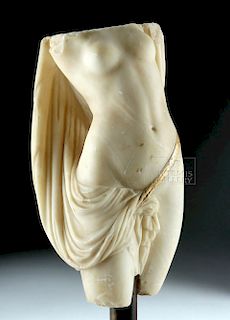 Fine 19th C. European Art Nouveau Marble Torso