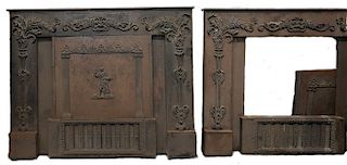 Pair of Victorian Metal Fireplace Summer Covers
