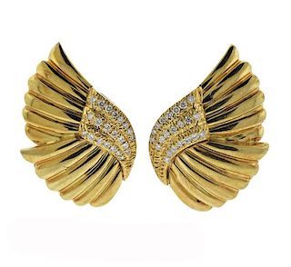 Tiffany &amp; Co 18K Gold Diamond Earrings