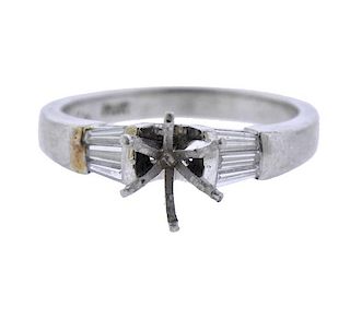 Platinum Diamond Engagement Ring Mounting
