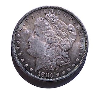 1880 Silver Morgan US Dollar Coin 
