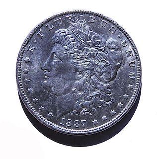 1887 Silver Morgan US Dollar Coin 