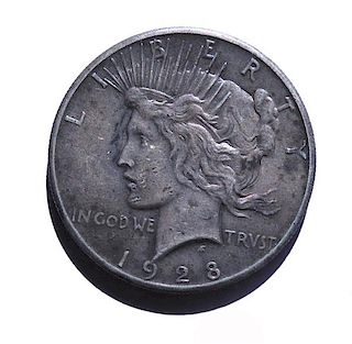 1928 Silver Peace US Dollar Coin 