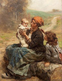 Léon-Augustin Lhermitte, (French, 1844-1925), The Infant and the Last Born