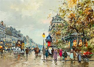 Antoine Blanchard, (French, 1910–1988), Square Montholon, Rue Lafayette, Paris