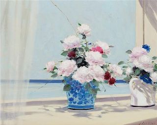 André Gisson, (American-French, 1921-2003), Floral by the Window