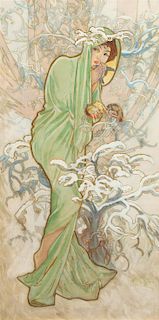 Alphonse Mucha, (Czech, 1860–1939), The Seasons: Winter