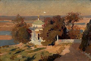 Jan Stanislawski, (Polish, 1860-1907), The Askold Chapel on the Banks of the Dnieper River