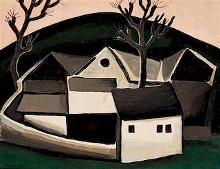 Auguste Elisée Chabaud, (French, 1882–1955), Untitled (Home on the Hill)