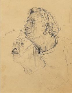 Denys Wortman, (American, 1889-1975), Study for "Portrait of Thomas Hart Benton"