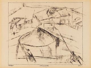 * Lyonel Feininger, (German/American, 1871-1956), Carusselplatz, 1912