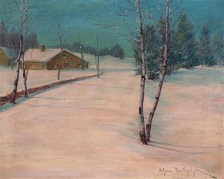 Johann Berthelsen, (American, 1883–1972), Untitled (Winter Landscape), 1916