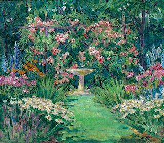 Maude Kaufman Eggemeyer, (American, 1877-1959), Spring Gardens