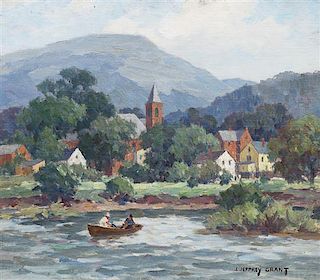 James Jeffrey Grant, (American, 1883-1960), Landscape, Salamanca, New York