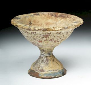 Miniature Egyptian Polychrome Footed Chalice