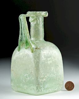 Roman Glass Rectangular Bottle - Gorgeous Iridescence