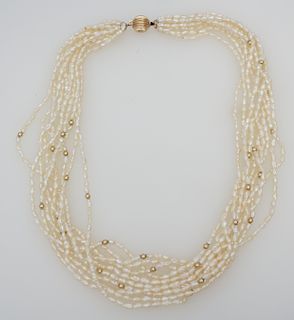 SEED PEARL 14K NECKLACE