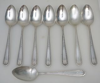 8 STERLING EDWARDIAN TABLESPOONS