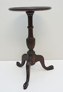ANTIQUE QUEEN ANNE CANDLE STAND