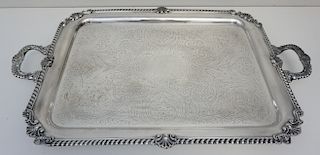LARGE SILVER PLATED BUTLERS TRAY