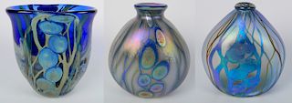 Nick Del Matto 3 art glass vases
