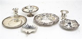 A Collection of American Silver Articles, Diameter of largest 8 3/4 inches.