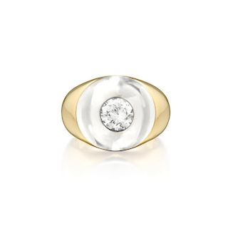 Mauboussin Diamond and Rock Crystal Ring