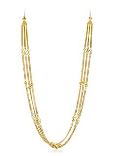 Antique High Karat Gold Sautoir Necklace
