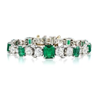 J.E. Caldwell Emerald Diamond Bracelet