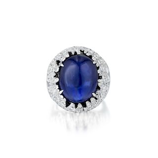 A Large Sapphire Ring