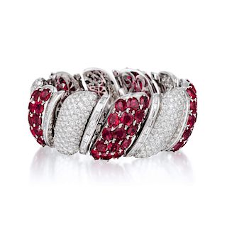 A Ruby Diamond Bracelet