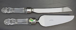 WATERFORD CRYSTAL CAKE KNIFE & SERVER - NEW