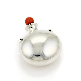 Tiffany & Co. Sterling Coral Snuff Bottle Pendant